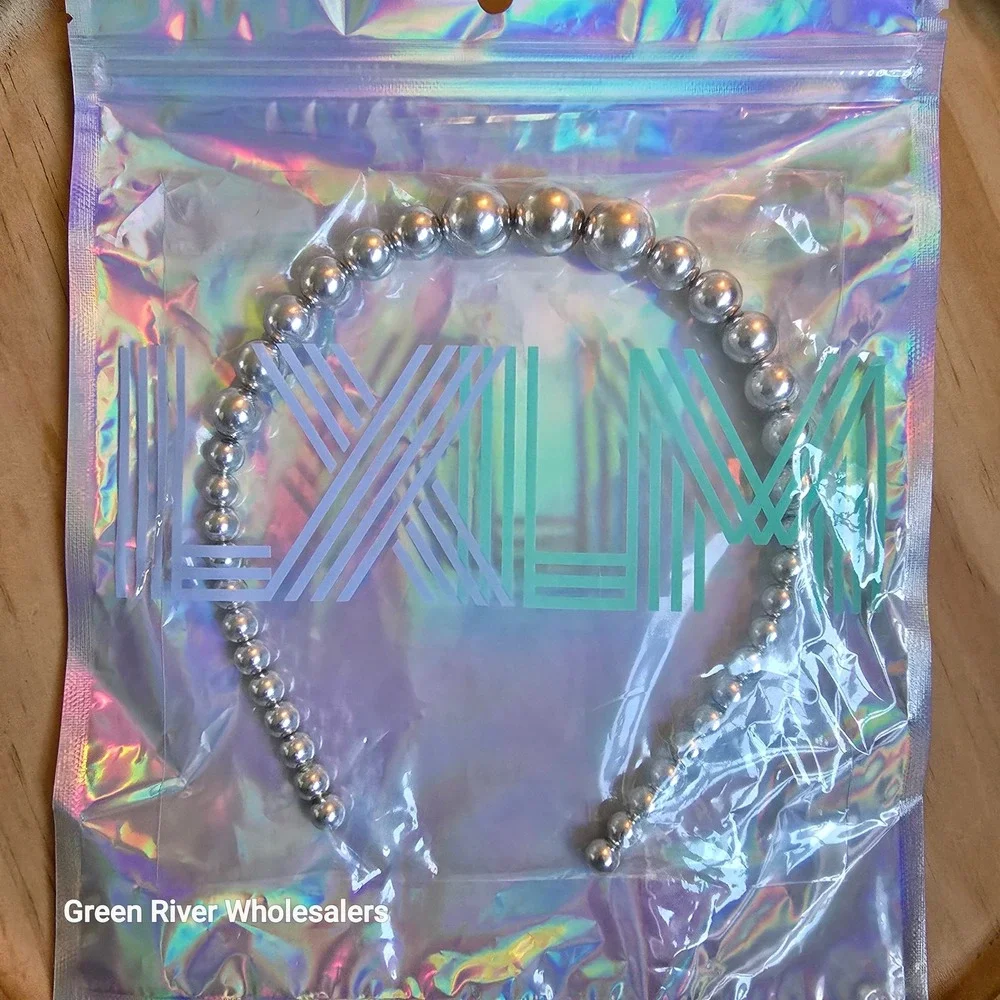 LXLM Silver Ball Headband Graduated Bead Polished Chrome Hair Accessory